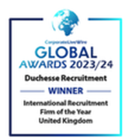 Global Awards 2023/24 winner, International Recruitment Firm of the Year, United Kingdom